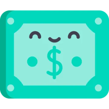 a green square icon with a dollar sign