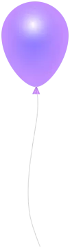 a purple balloon on a white background