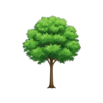 a green tree on a white background