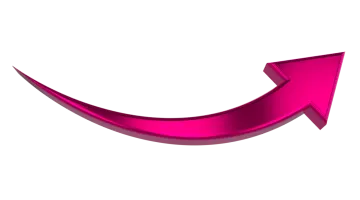a pink arrow on a white background