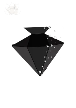 a black diamond with stars on it
