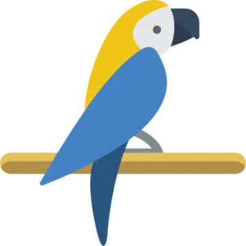 a blue and yellow parrot sitting on a branch