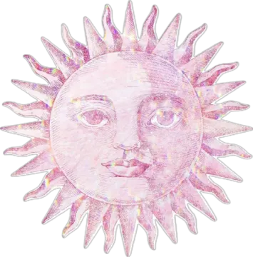 a drawing of the face of a sun