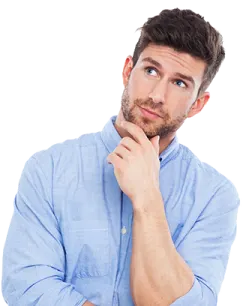 a man with his hand on his chin