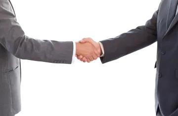 two men shaking hands