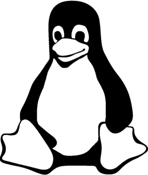 a black and white penguin sitting on the ground