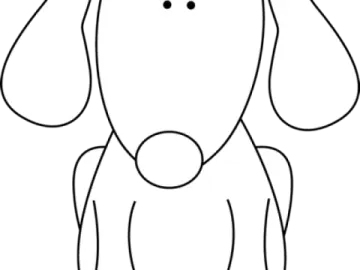 a black and white drawing of a dog