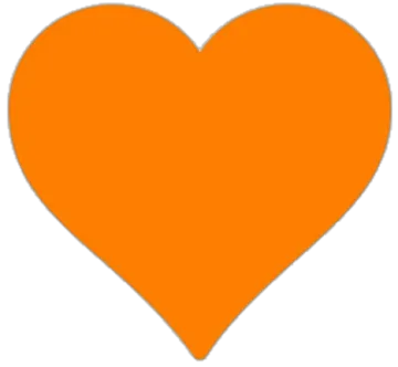 an orange heart