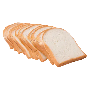 a sliced loaf of bread on a white background