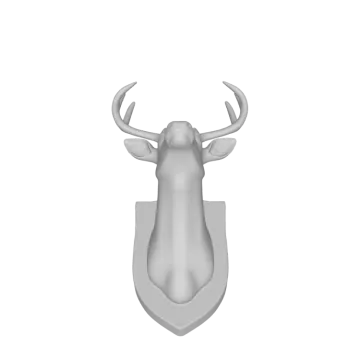 a 3d image of a deer's head