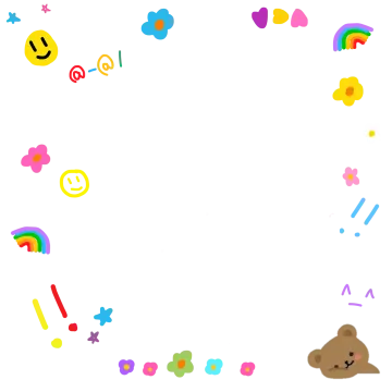 a white background with lots of different shapes and colors