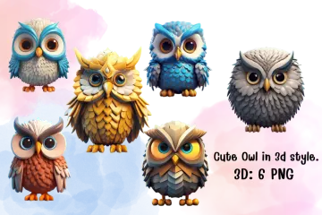 a group of owls sitting on top of each other owls