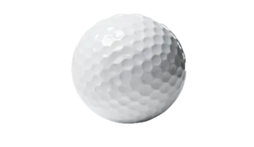 a golf ball on a white background