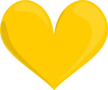 a yellow heart