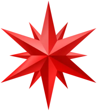 a red star with white background