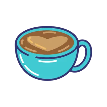 a cup of coffee with a heart in it