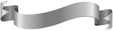 a silver ribbon on a white background