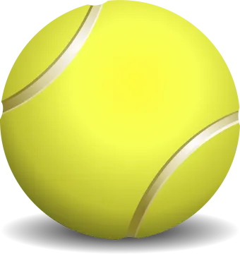 a yellow tennis ball on a white background