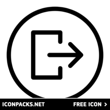 a black and white icon with an arrow in the middle