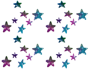 a group of colorful stars on a white background