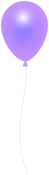 a purple balloon on a white background
