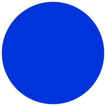 a blue circle on a white background
