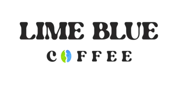the logo for lime blue coffee