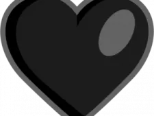 a black heart on a white background