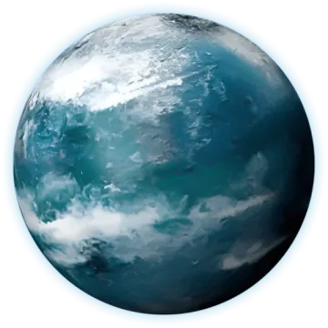 a blue planet with clouds in the sky