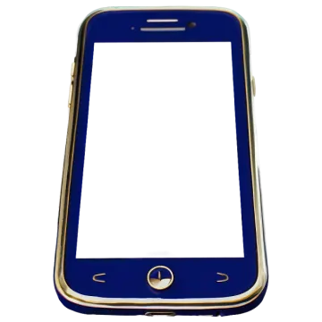 a cell phone with a blank screen