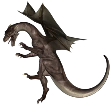 an illustration of a dragon flying in the air