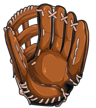 a baseball glove on a white background