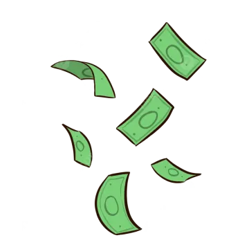a bunch of money falling from the sky