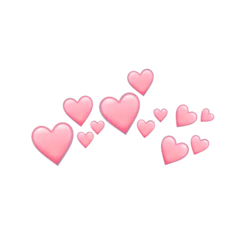 a bunch of pink hearts on a white background