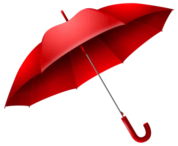 a red umbrella on a white background