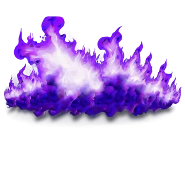 a purple and white fire on a white background