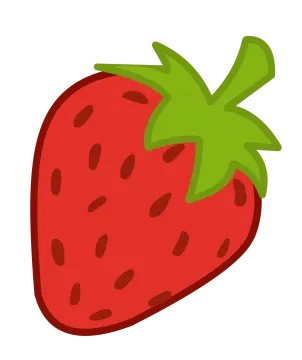 a strawberry on a white background