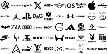the logos of various brands