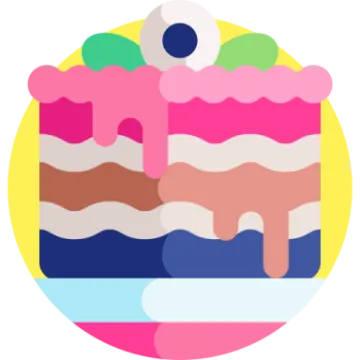 a piece of cake on a white background