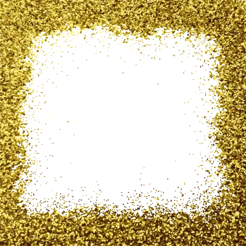 a square frame made out of gold glitter