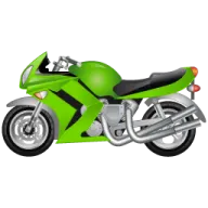 a green motorcycle on a white background
