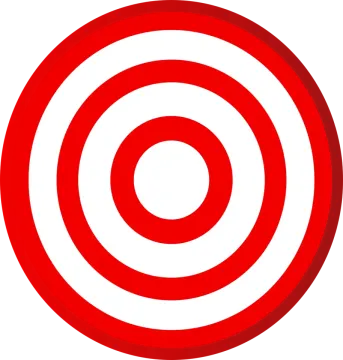 an image of a red and white target