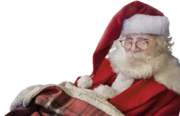 a man wearing a santa hat and glasses