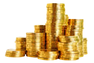 a pile of gold coins