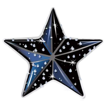 a black and white star with stars on it
