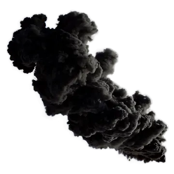 a black cloud of smoke on a white background