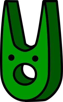 a green letter m