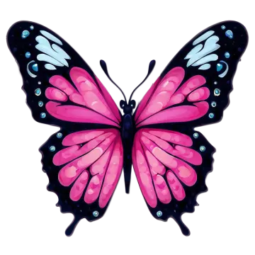 a pink butterfly on a white background