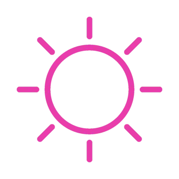 a pink sun icon