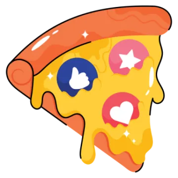 a slice of pizza with different toppings